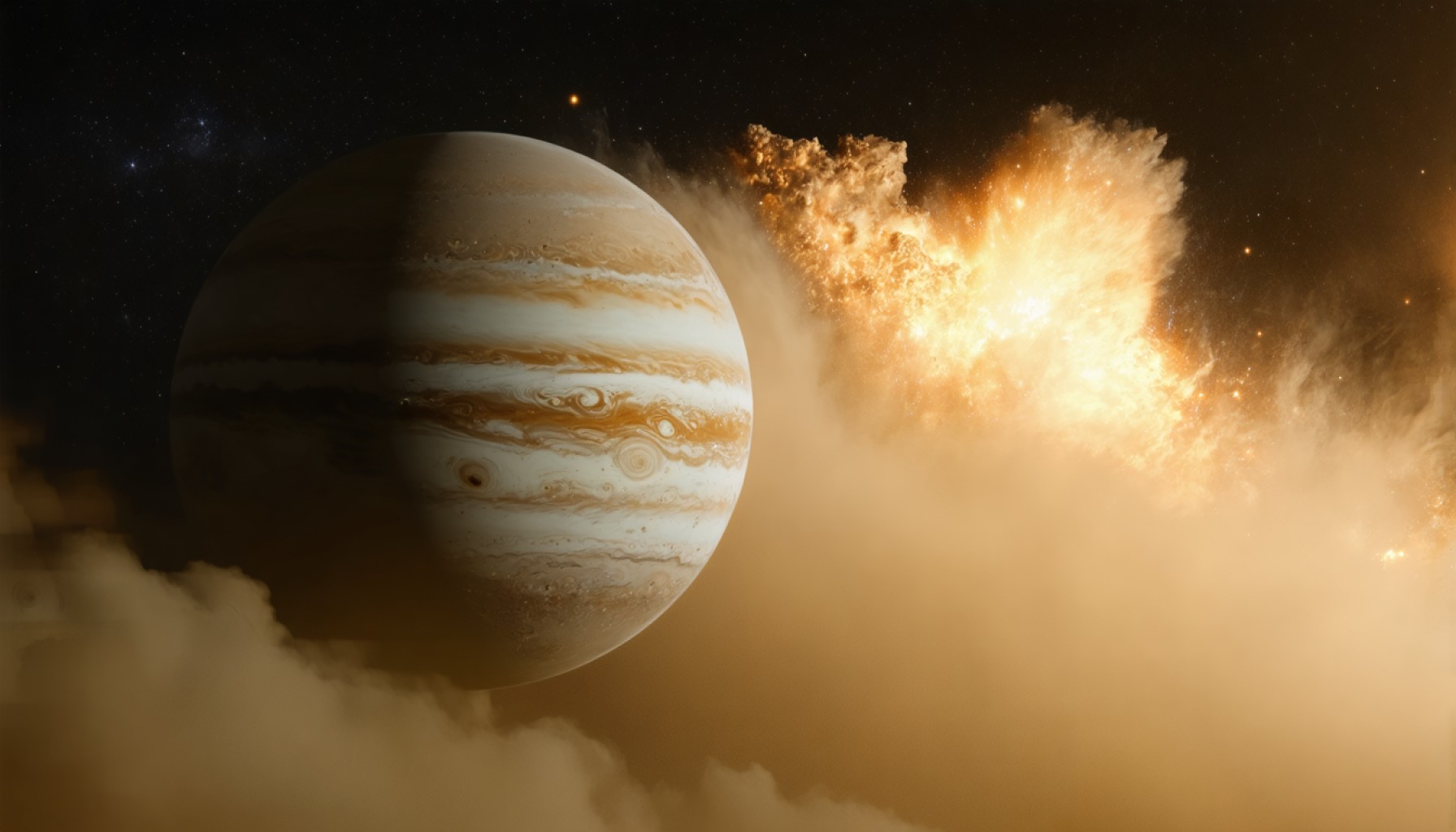 Unraveling the Cosmic Drama of a Planet in Peril, Graced with a Tail of Dust